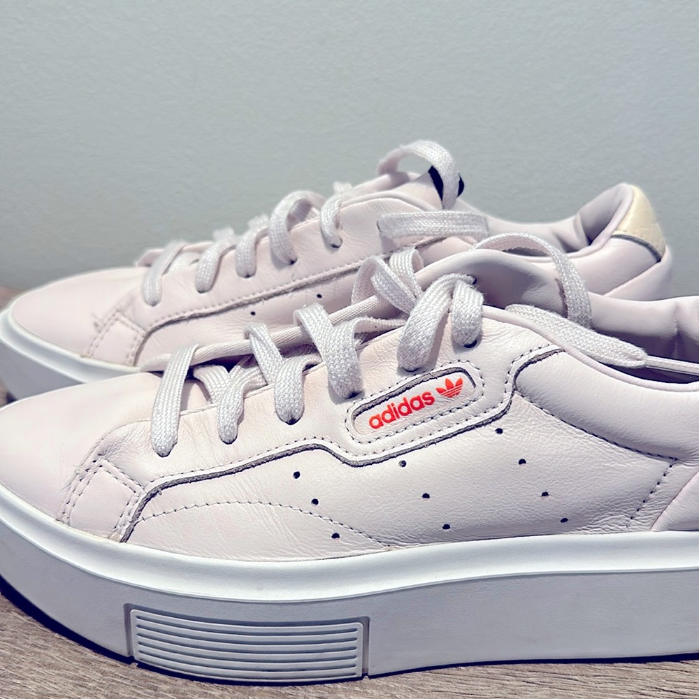 Adidas Originals Women's Super Sleek Shoes EE4505 White Pink Lavender